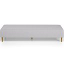 Ver imagem 3 de Kit 02 Puffs Decorativo Sala de Estar Bali W01 Pés Palito 190x60cm Linho Bege Escuro - Lyam Decor