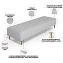 Ver imagem 4 de Kit 02 Puffs Decorativo Sala de Estar Bali W01 Pés Palito 190x60cm Linho Bege Escuro - Lyam Decor