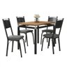 Conjunto De Mesa Artefamol Malva Com 4 Cadeiras Tampo BP 91x68 - 2