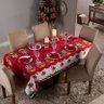 Decoração de Mesa de Natal Toalha 8 Lugares Vermelha - 1