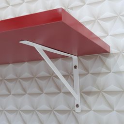 Prateleira 60 x 20cm Vermelho Com Mão Francesa - 4