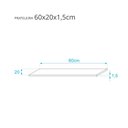 Ver imagem 3 de Prateleira 60 x 20cm Vermelho Com Mão Francesa