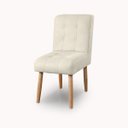 Ver imagem 1 de Cadeira Confortavel Jantar Luna Suede Bege para Quarto Sala Recepção.