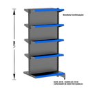 Ver imagem 2 de Gondola Centro 170 Amapa Flex Kit 3 Metros 1 Ponta Preto PE Az - Amapá