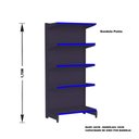 Ver imagem 3 de Gondola Centro 170 Amapa Flex Kit 3 Metros 1 Ponta Preto PE Az - Amapá