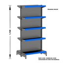 Ver imagem 4 de Gondola Centro 170 Amapa Flex Kit 3 Metros 1 Ponta Preto PE Az - Amapá