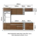 Ver imagem 4 de Armário de Cozinha Completa 290cm Branco/Rustic Vicenza Madesa