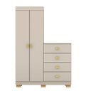 Ver imagem 7 de Cômoda Roupeiro Allure 4 Gavetas 2 Portas com Prateleiras Fendi G98 - Gran Belo