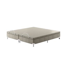 Base Box Baú Bipartido Queen Spubio Incofal Marrom Claro 158x198x45cm - 2