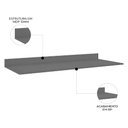 Ver imagem 4 de Tampo para Balcão de Cozinha 180cm Mdp Cinza - Lumil