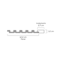 Ver imagem 2 de Acabamento Direito do Painel Ripado Canis Slim 27x12mm