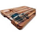 Ver imagem 1 de Tábua de corte tradicional para churrasco Madeira Teca Caminhão