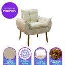 Ver imagem 7 de Poltrona Decorativa Sala de Estar Escritório Quarto Prime: Bege