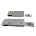 Ver imagem 2 de Kit dobradiças + pivôs para porta pivotante de vidro temperado blindex - Cromado