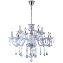 Ver imagem 1 de Lustre Candelabro Cristal Legítimo Maria Tereza Nice 12 Lâmpadas E14: Transparente