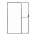 Ver imagem 3 de Porta Sacada de Aluminio Brilhante 3 Folhas Móveis de Vidro com Trinco 2,10x1,20