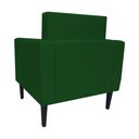 Ver imagem 2 de Kit 2 Poltronas Decorativa Leticia Slim Suede Verde Pés Madeira Ms Decor