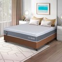 Ver imagem 1 de Conjunto Box Marrom Luanda Cinza Espuma D28 Viúva 128x188x62 - King House