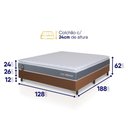 Ver imagem 2 de Conjunto Box Marrom Luanda Cinza Espuma D28 Viúva 128x188x62 - King House