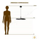Ver imagem 4 de Lustre Pendente Dot Slim Redondo 55cm LED 3000k 19W Bivolt Preto
