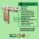 Ver imagem 2 de Kit para Porta até 70cm Roldana Aparente Tubular Branco - 1,40m