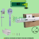 Ver imagem 3 de Kit para Porta até 70cm Roldana Aparente Tubular Branco - 1,40m