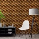 Ver imagem 2 de Papel de Parede Personalizado Madeira 3d Losango 2 Tons - 3m