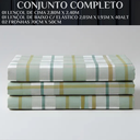 Ver imagem 6 de Conjunto Cama Casal King Size Jasmine 04 Pç Bordado 400 Fios:verde