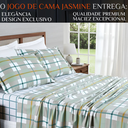 Ver imagem 2 de Conjunto Cama Casal King Size Jasmine 04 Pç Bordado 400 Fios:verde