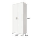 Ver imagem 4 de Armário Multiuso 2 Portas 4 Prateleiras New F08 Branco - Mpozenato