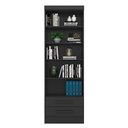 Ver imagem 2 de Estante Livreiro 2 Gavetas E 5 Prateleiras Fancy Preto Fosco