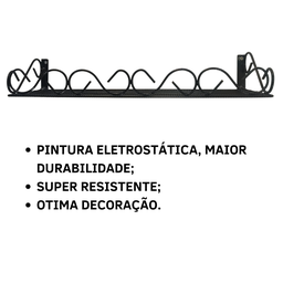 Floreira de Parede 50x15 Cm Feito em Ferro Rústico - 3