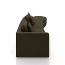 Ver imagem 6 de Sofá Curvo Decorativo Kimiko 297cm 2 Lugares Sala de Estar com Chaise Veludo Marrom G52 - Gran Belo