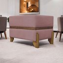 Ver imagem 3 de Puff Recamier Kodama para Cama de Solteiro 50cm Bouclé Pé Castanho - Rosê Bouclé