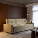 Ver imagem 1 de Sofá Cama Nice 4 Lugares Reclinável 203cm Bege Suede Cialar