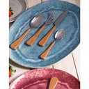 Ver imagem 3 de Faqueiro 24 Peças de Inox C/ Cabo Plástico Amadeirado Milão