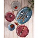 Ver imagem 2 de Faqueiro 24 Peças de Inox C/ Cabo Plástico Amadeirado Milão