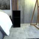 Ver imagem 3 de Mesa de Cabeceira Simples Preto Minimalista Moderno Mesa Lateral Mdf Preta