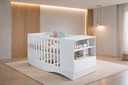 Ver imagem 1 de Berço com que Vira Cama com Prateleira Celinne- Mobibaby