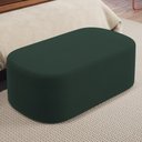 Ver imagem 2 de Kit 02 Puffs Decorativos Orgânicos para Living Quarto 100cm Doha W01 Suede Verde Musgo - Lyam Decor