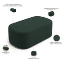 Ver imagem 4 de Kit 02 Puffs Decorativos Orgânicos para Living Quarto 100cm Doha W01 Suede Verde Musgo - Lyam Decor