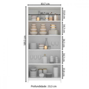 Ver imagem 5 de Armário de Cozinha Multiuso 2 Portas AC4004 84cm Branco - Decibal