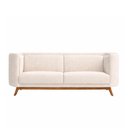 Ver imagem 4 de Sofá Oslo 3 Lugares 230cm Off White Bouclé Base Madeira Design Contemporâneo Sallar Home