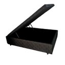 Ver imagem 1 de Cama Box Baú Casal Blindada/reforçada - Tecido Bordado Preto