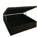 Ver imagem 3 de Cama Box Baú Casal Blindada/reforçada - Tecido Bordado Preto