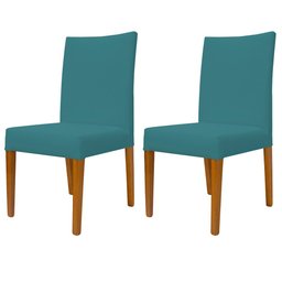 Kit 2 Cadeiras de Jantar Milan Linho Azul - 1