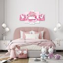 Ver imagem 2 de Kit Quadros Quarto Infantil Unicórnio Rosa Menina