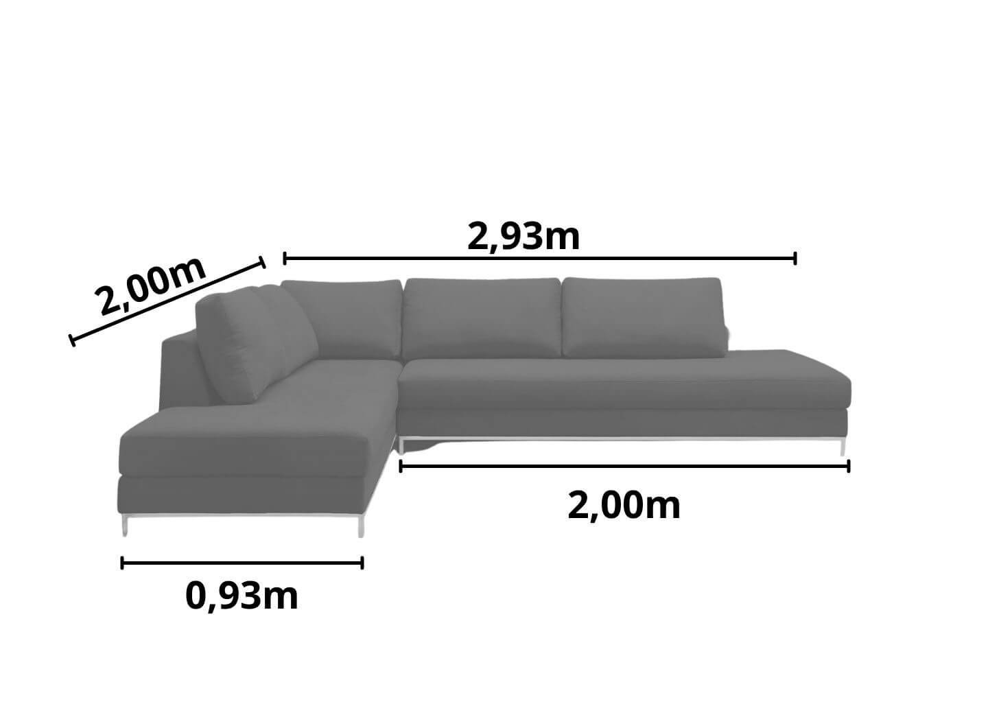 Sofá de Canto em L , Chaise Lado Esquerdo EGO002VERDE MadeiraMadeira