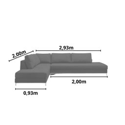 Sofá de Canto em L , Chaise Lado Esquerdo - EGO002:VERDE - 2