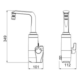 Torneira Eletrônica de Parede Essence Preto 220v Lorenzetti - 5